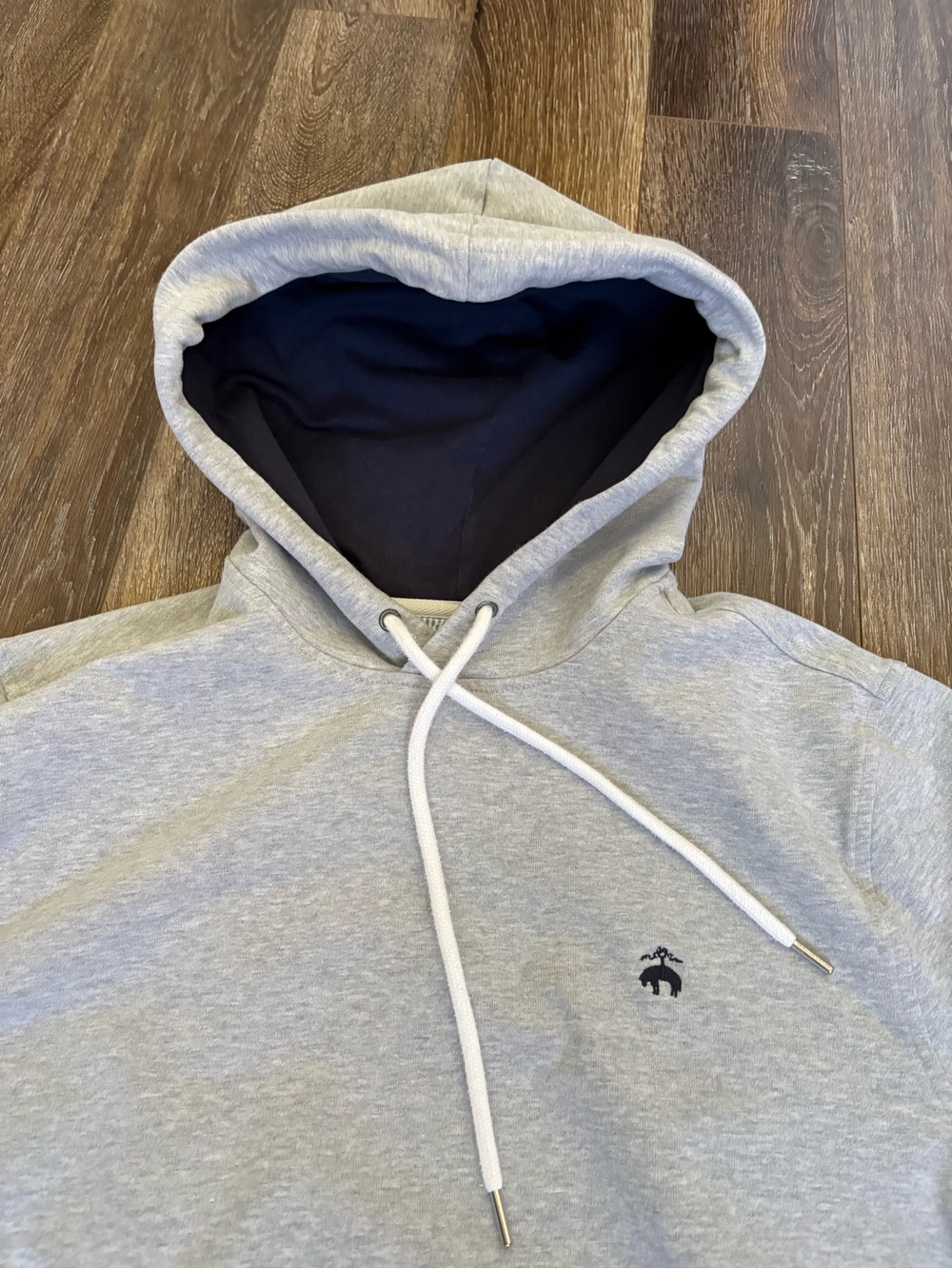 Brooks Brothers Stretch Sueded Cotton Jersey Hoodie Sz Large - Picture 10 of 13